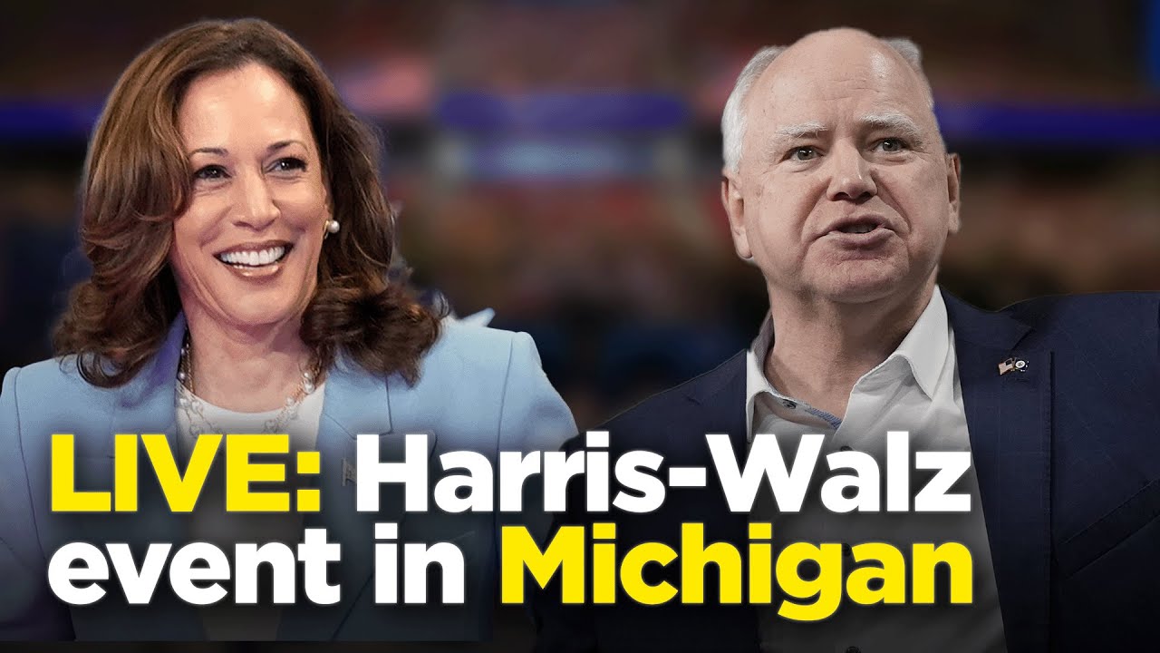 Watch live: Harris, Walz court voters in battleground Michigan